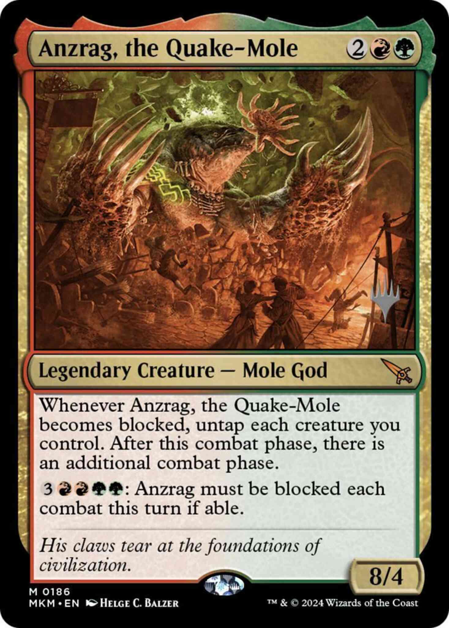 Anzrag, the Quake-Mole [186p] [Promo Pack] [Murders at Karlov Manor: Promos] [Non-Foil]