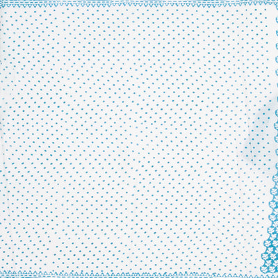 Blue Woven Jaipur Cotton Saree Printed With White Floral Motifs