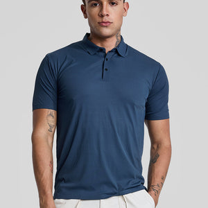 Blue Stitchless Polo T-Shirt