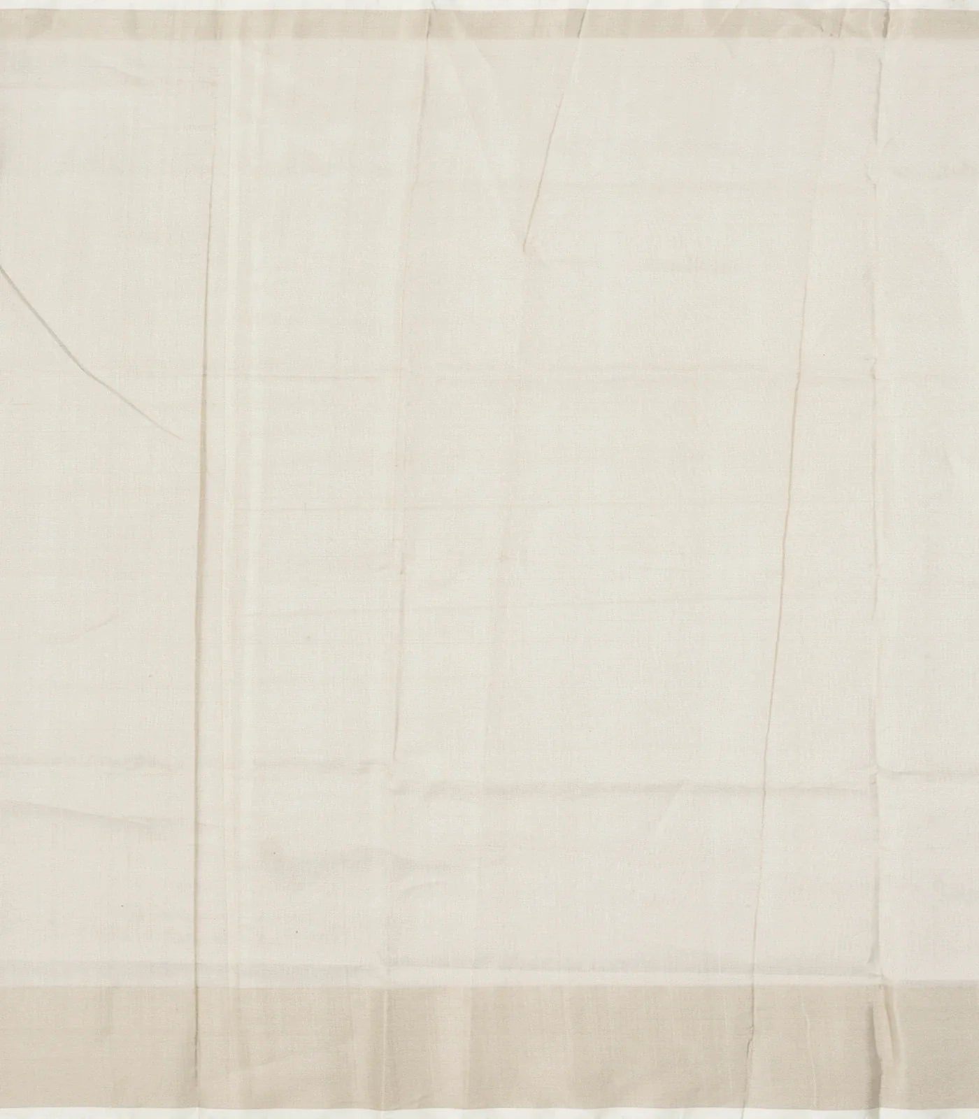 Taupe Handloom Plain Uppada Silk Saree With Gold Zari Border