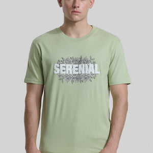 Serenial Light Green Oversized Fit T-Shirt