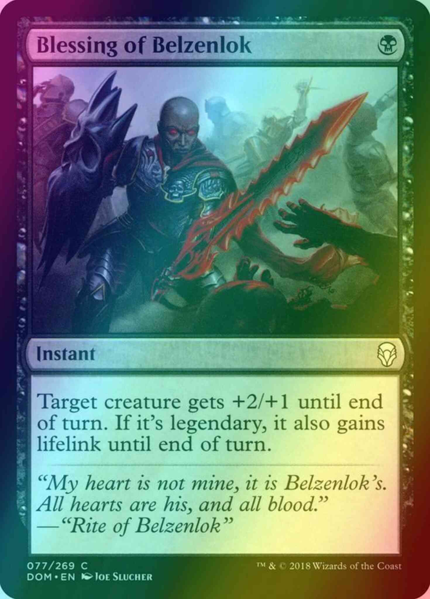Blessing of Belzenlok [77] [Dominaria] [Foil]