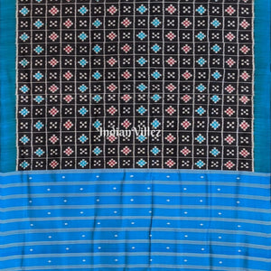 Blue Black Body Odisha Handloom Pasapali Silk Saree