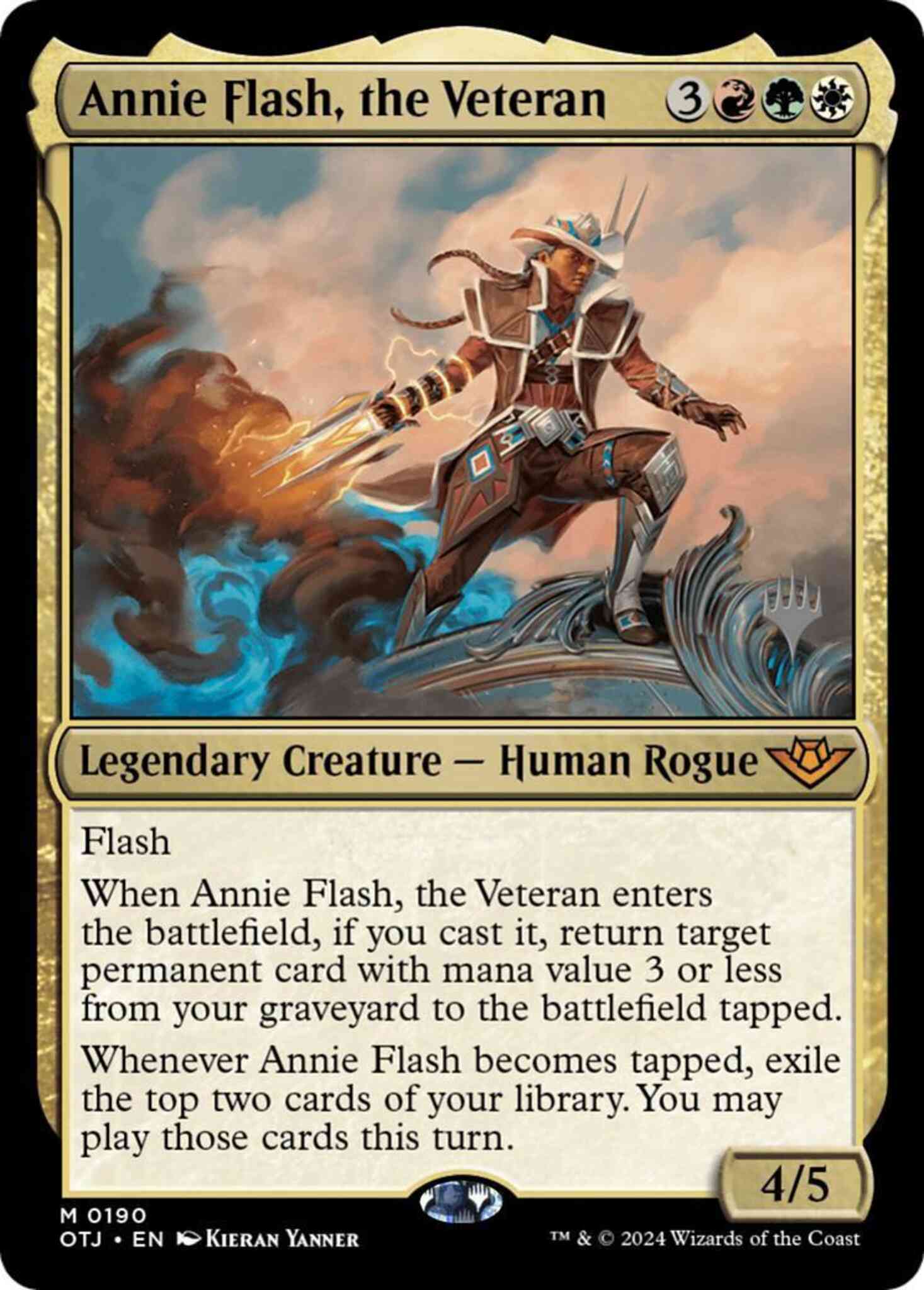 Annie Flash, the Veteran [190p] [Promo Pack] [Outlaws of Thunder Junction: Promos] [Non-Foil]