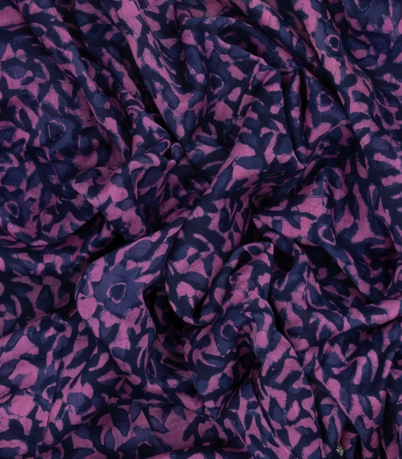 Purple Chanderi Cotton Saree Printed With Floral Motifs