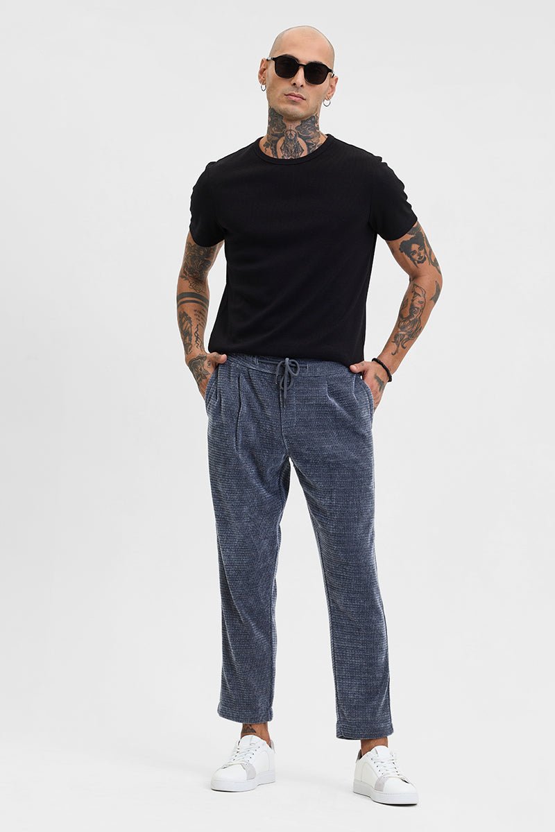 Grey Corduroy Relaxed Fit Trousers