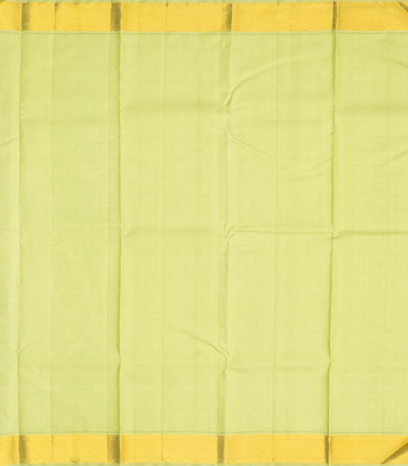 Peach Handloom Kanchipuram Korvai Silk Saree With Green Border