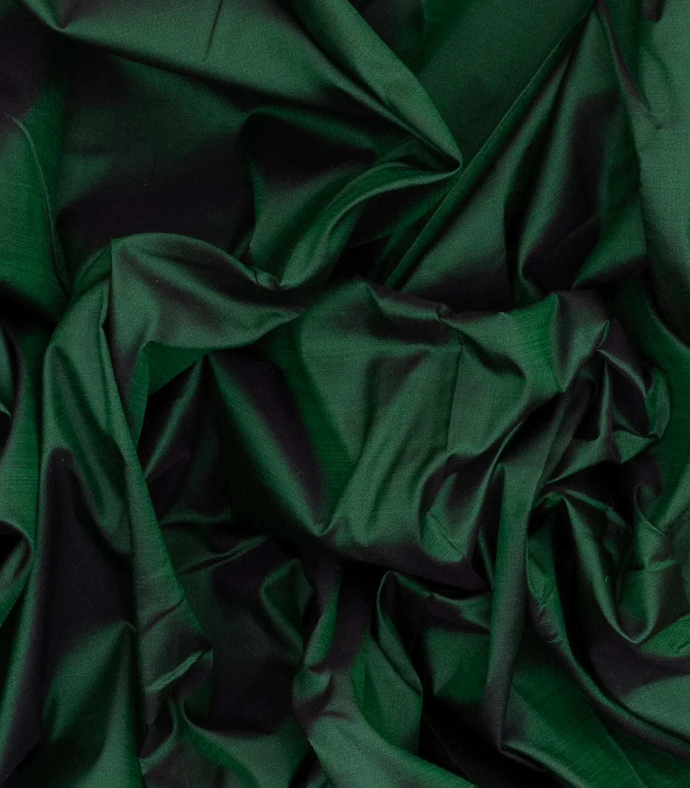 Bottle Green Handloom Kanchipuram Korvai Silk Saree With Crimson Border