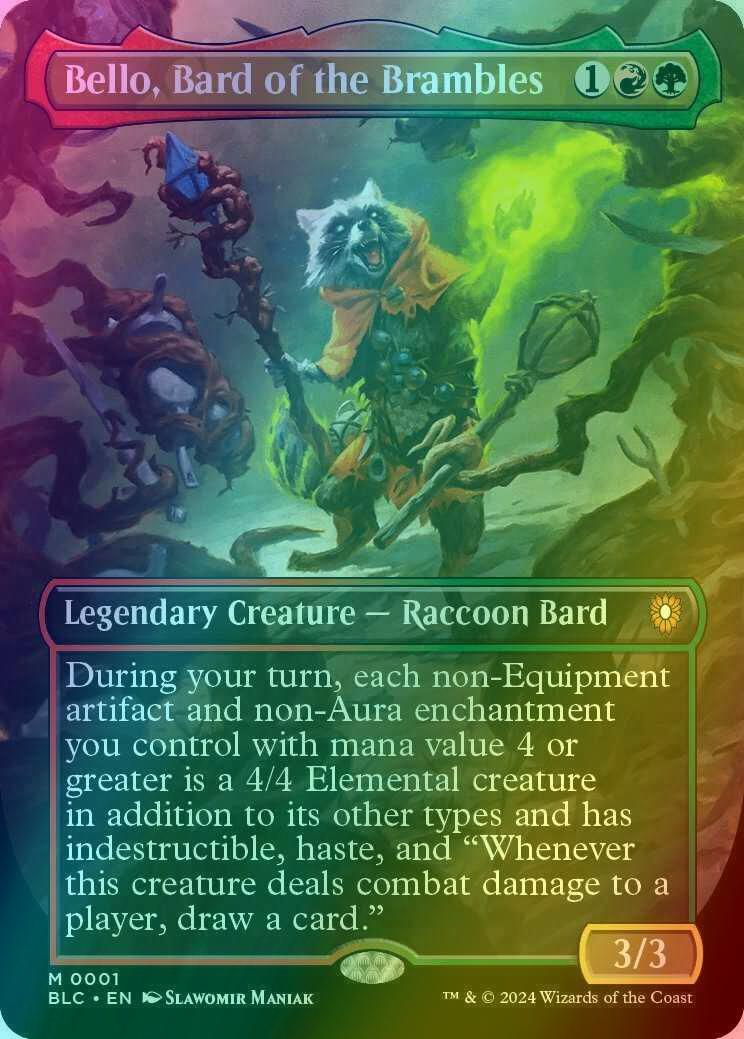 Bello, Bard of the Brambles [1] [Borderless] [Bloomburrow: Commander] [Foil]