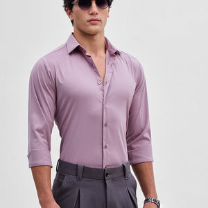 Lilac Slim Fit Stretch Shirt