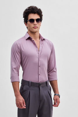 Lilac Slim Fit Stretch Shirt