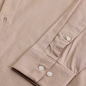 Beige Stretchable Slim Fit Shirt