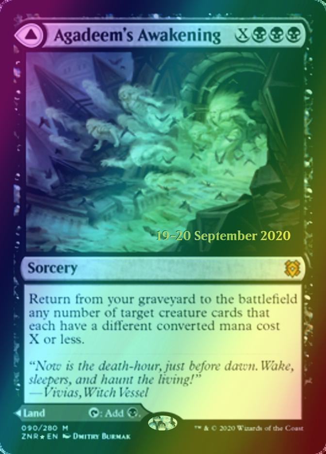 Agadeem's Awakening // Agadeem, the Undercrypt [Prerelease] [90s] [Zendikar Rising Promos] [Foil]