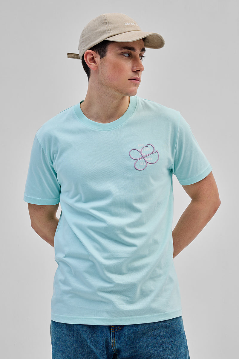 Be Kind To Your Mind Light Blue Slim Fit T-Shirt