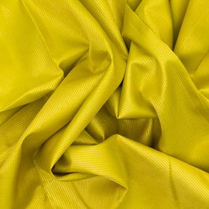 Lime Green Handloom Kanchipuram Korvai Rising Border Silk Saree With Stripes