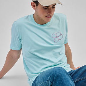 Be Kind To Your Mind Light Blue Slim Fit T-Shirt