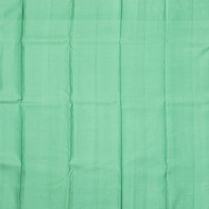 Aquamarine Handloom Kanchipuram Silk Saree With Diagonal Stripes
