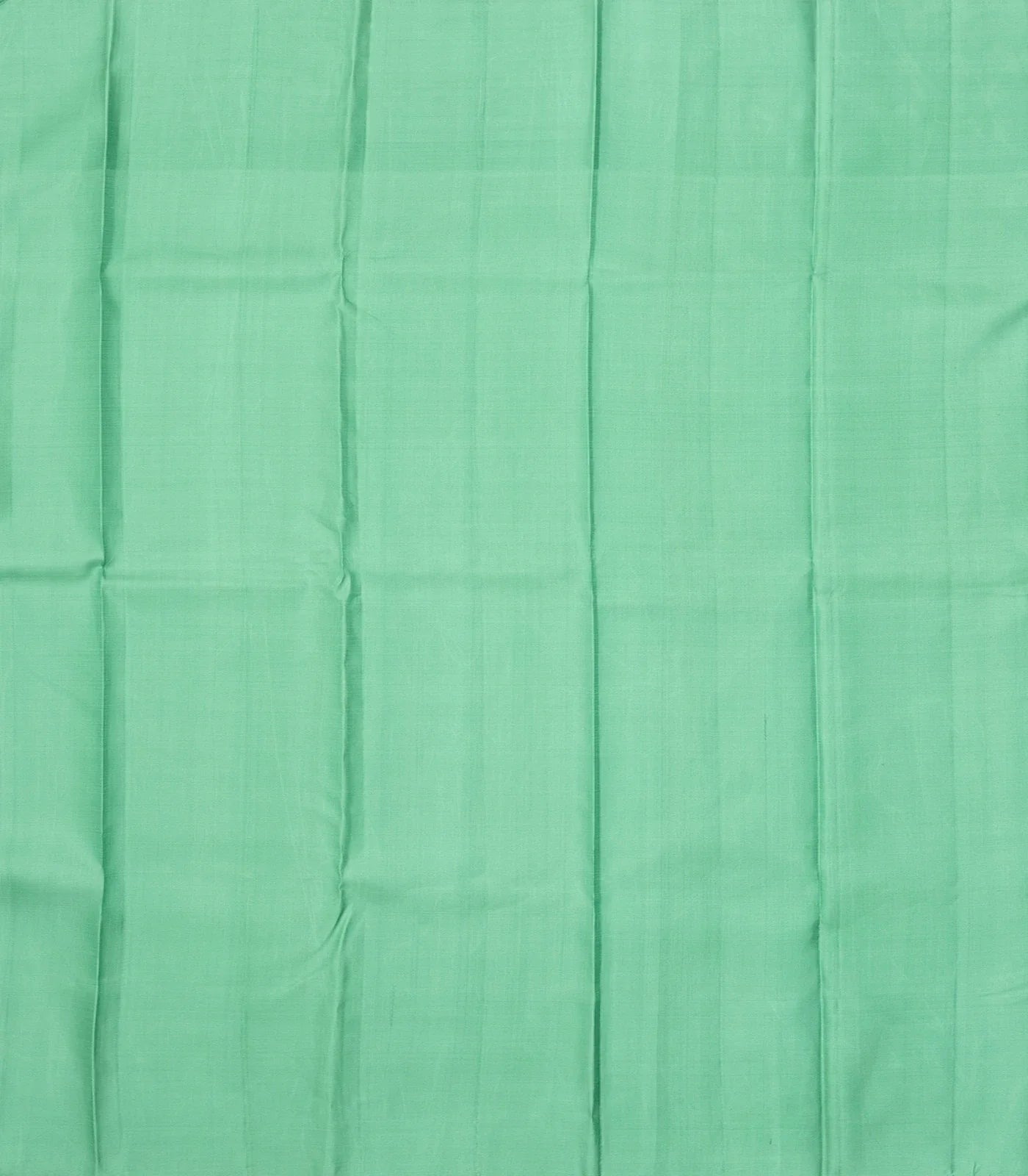 Aquamarine Handloom Kanchipuram Silk Saree With Diagonal Stripes