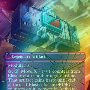 Blaster, Combat DJ // Blaster, Morale Booster [22] [Borderless] [Shattered Glass] [Universes Beyond: Transformers] [Foil]