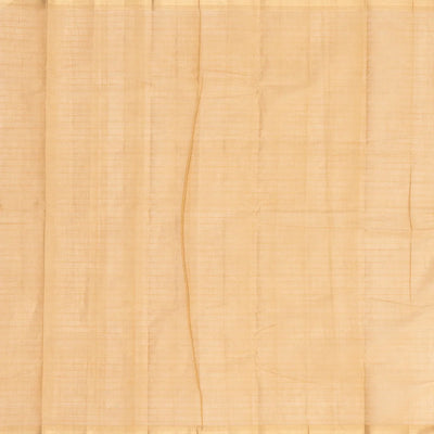 Cream Handloom Village Cotton Saree With Stripes