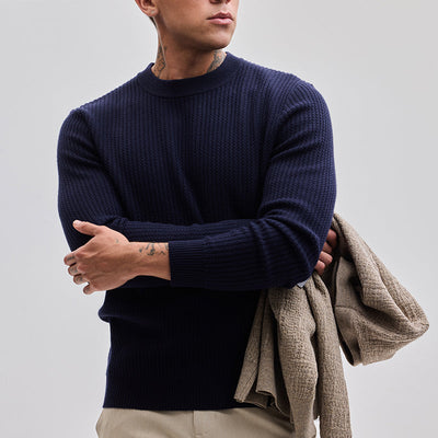 Navy Knitted Sweater