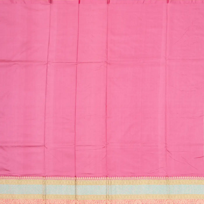 Taupe Handloom Banarasi Silk Saree With Meena Floral Buttas