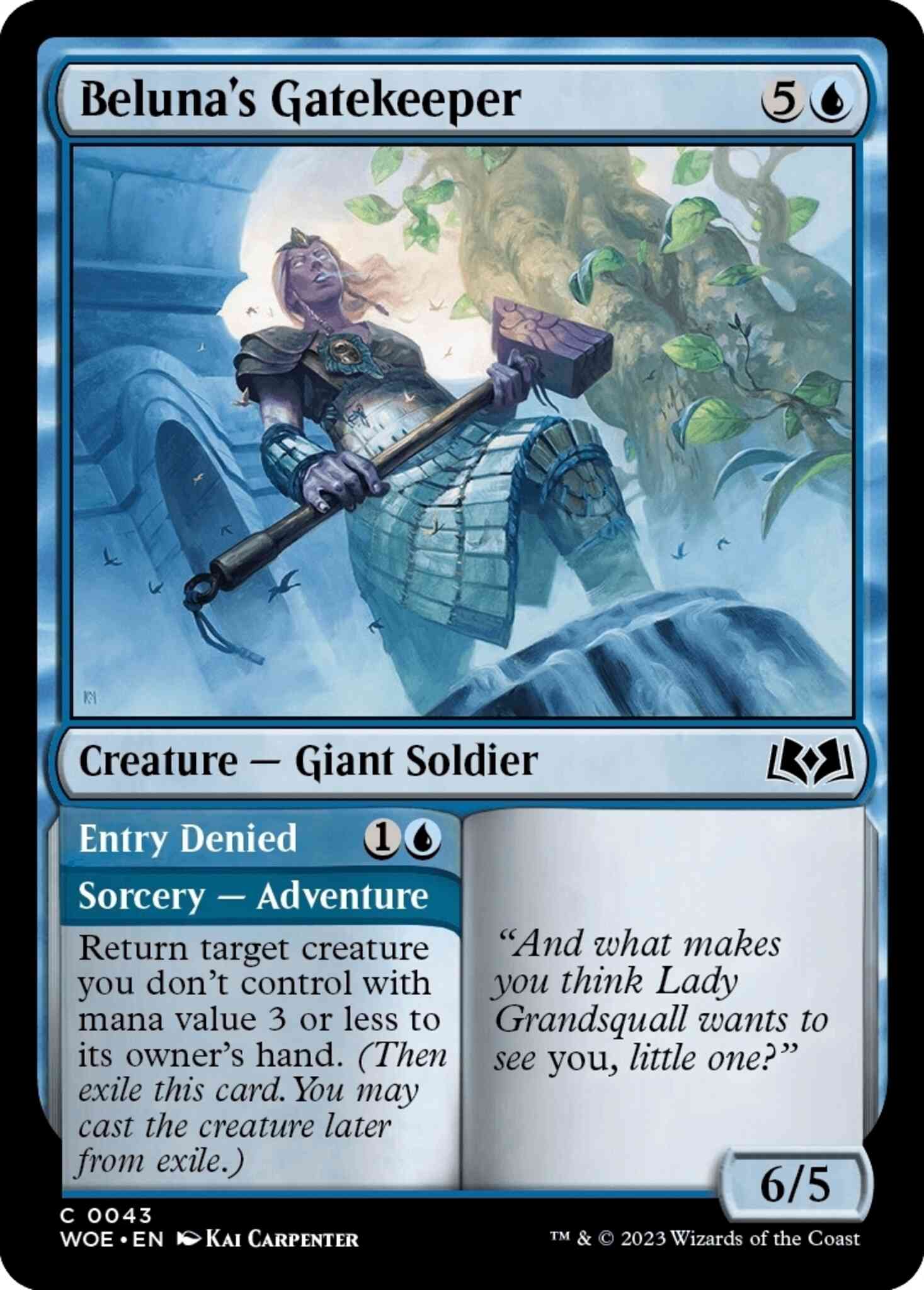 Beluna's Gatekeeper // Entry Denied [43] [Wilds of Eldraine] [Non-Foil]