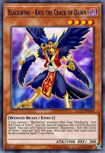 Blackwing - Kris the Crack of Dawn - PGL2-EN006 - Gold Secret Rare - Unlimited