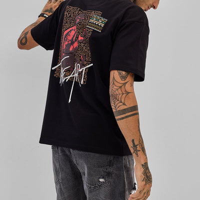 The Art Black Oversized Fit T-Shirt