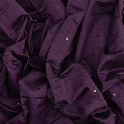 Lilac Handloom Orissa Cotton Saree With Button Motifs