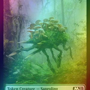 Angel Token (01) // Saproling Token (12) [Core Set 2021 Tokens] [Foil]