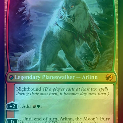 Arlinn, the Pack's Hope // Arlinn, the Moon's Fury [211] [Innistrad: Midnight Hunt] [Foil]