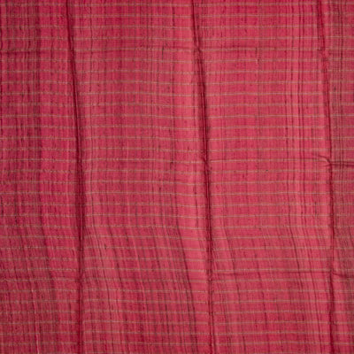 Purple Handloom Tussar Silk Saree With Printed Floral Motifs