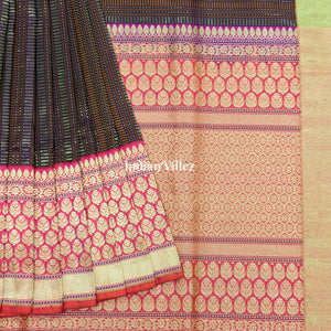 Exclusive Designer Banarasi Katan Silk Saree with Intricate Meenakari Tanchoi Weaving