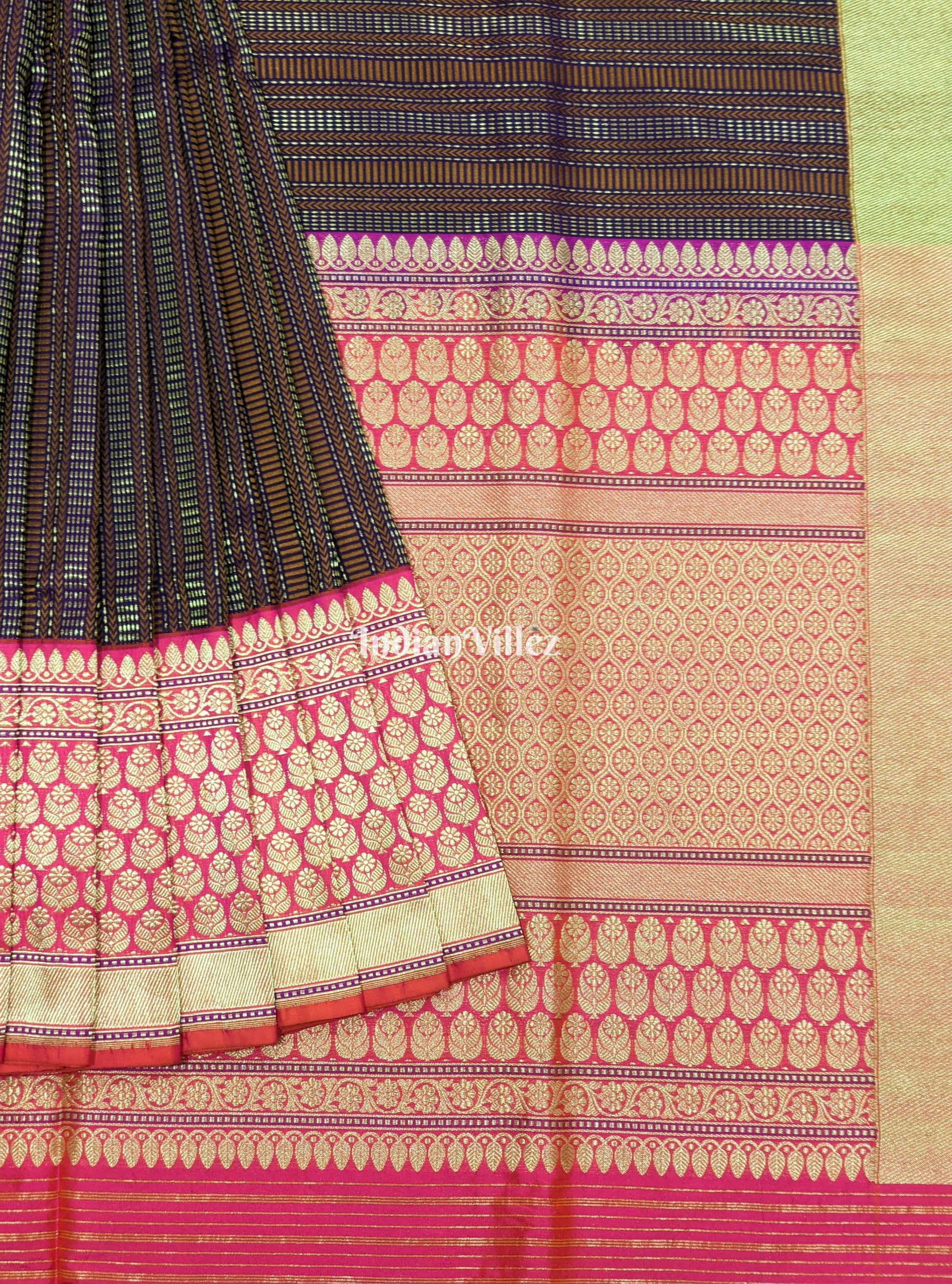 Exclusive Designer Banarasi Katan Silk Saree with Intricate Meenakari Tanchoi Weaving