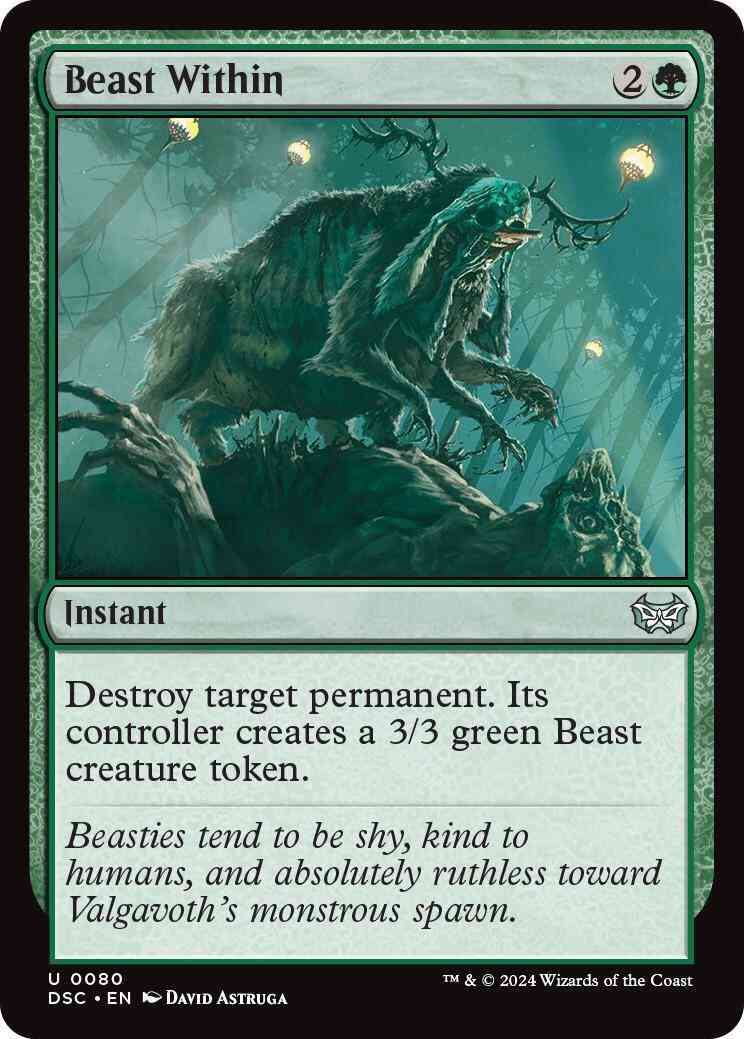 Beast Within [80] [Duskmourn: House of Horror: Commander] [Non-Foil]