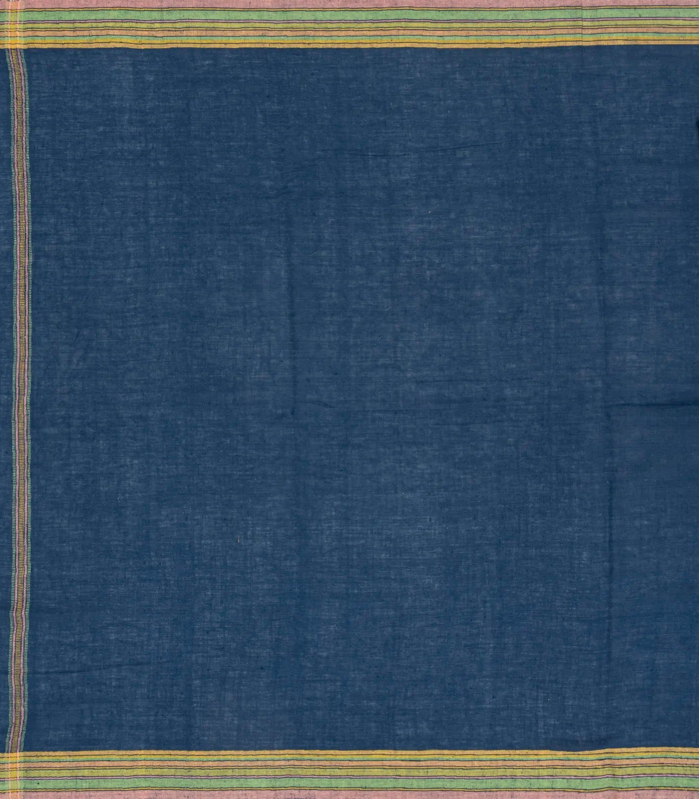 Indigo Handloom Bhujodi Cotton Saree With Buttas
