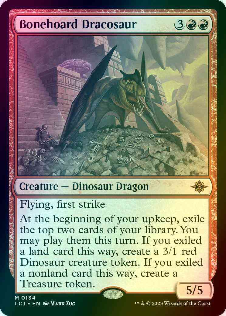 Bonehoard Dracosaur [134s] [Prerelease] [The Lost Caverns of Ixalan: Promos] [Foil]