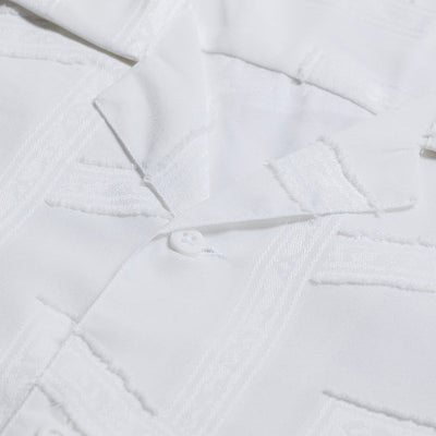 White Geometric Box Fit Shirt
