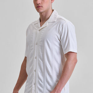 White Cuban Box Fit Shirt