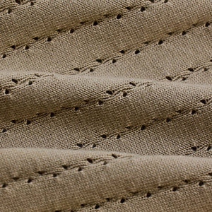 Beige Knitted Polo T-Shirt