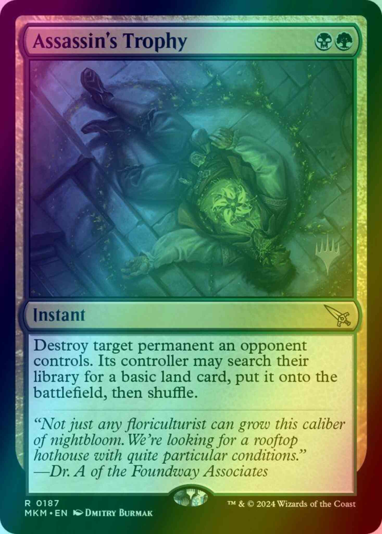 Assassin's Trophy [187p] [Promo Pack] [Murders at Karlov Manor: Promos] [Foil]