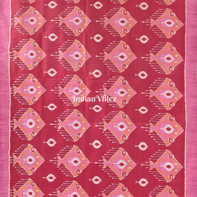 Purple with Rose Red Contemporary Silk Saree