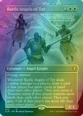 Battle Angels of Tyr [370] [Borderless] [Commander Legends: Battle for Baldur's Gate] [Foil]