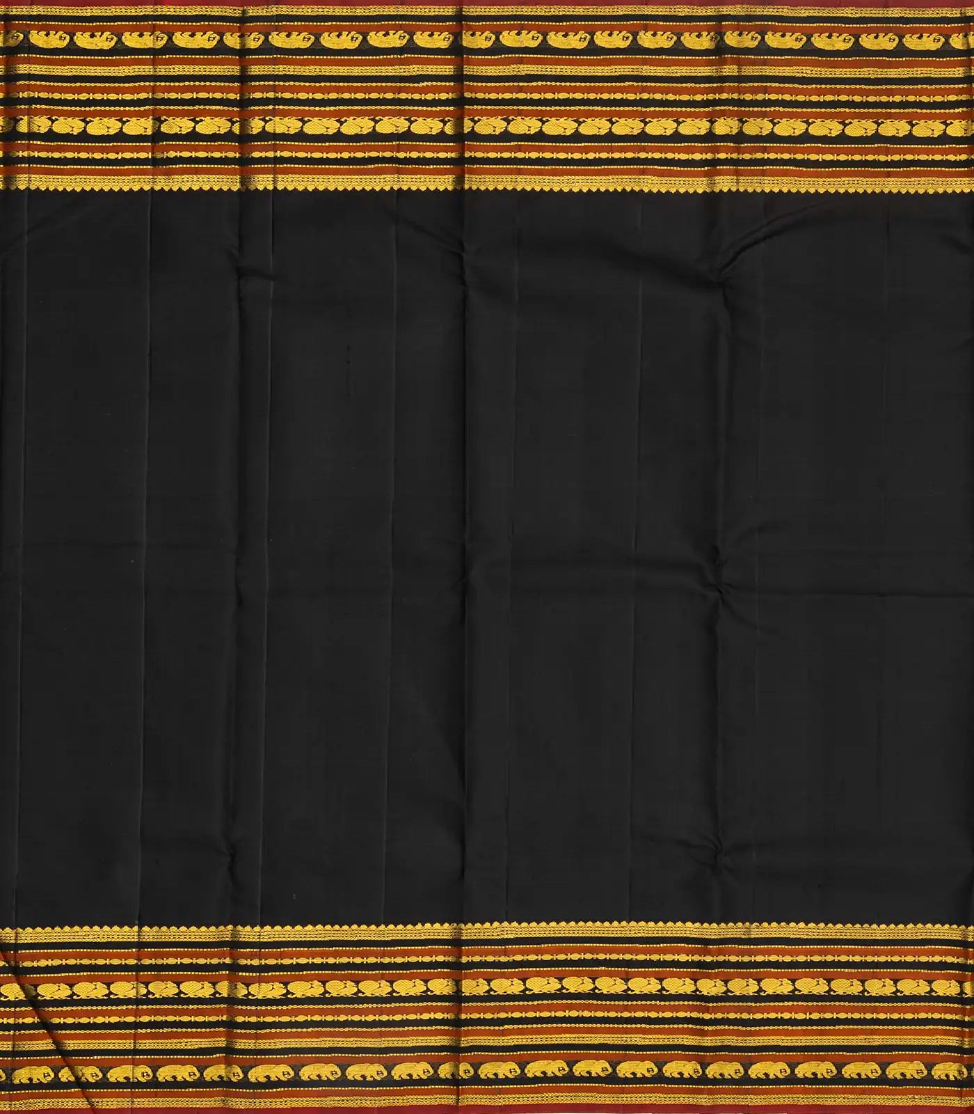 Hot Pink Handloom Kanchipuram Korvai Silk Saree With Kamalam Buttas