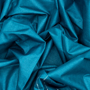 Steel Blue Woven Tussar Silk Saree With Chevron Stripes-Steel Blue