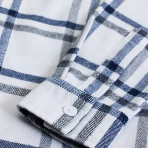 White Checks Relaxed Fit Overshirt
