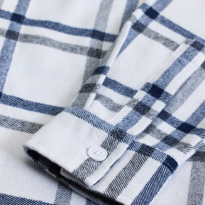 White Checks Relaxed Fit Overshirt