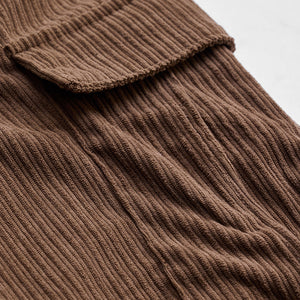 Brown Corduroy Baggy Fit Cargo