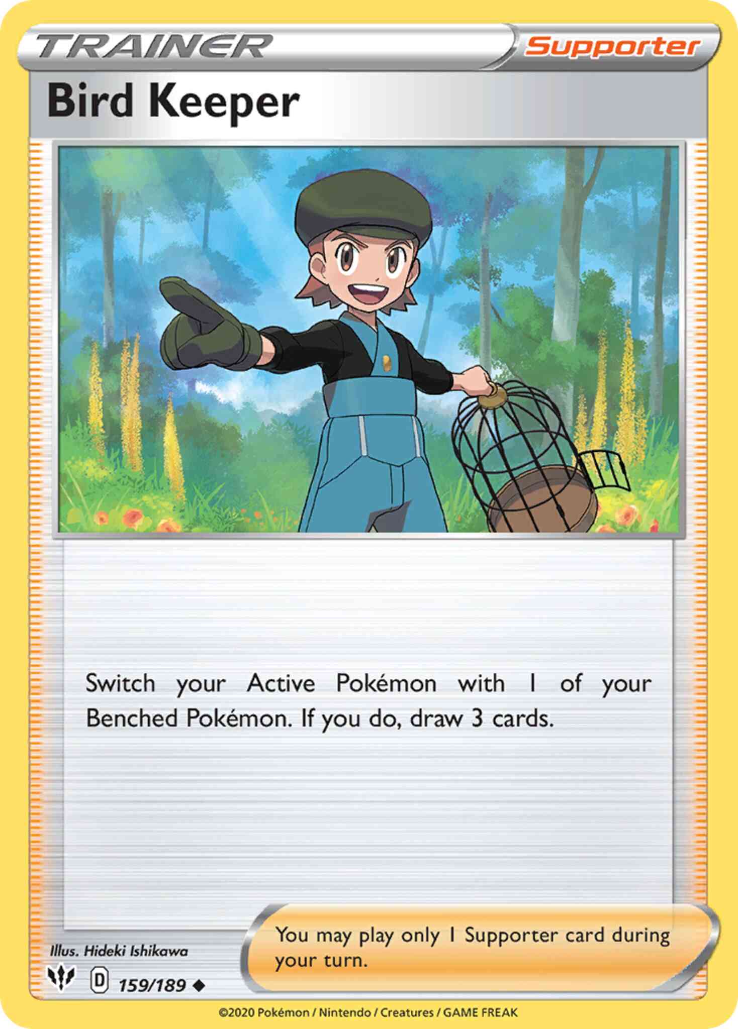 Bird Keeper - 159/189 - Uncommon [swsh3-159] [Reverse Holo]